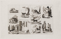 KG 07790
<br/>
10 tafereeltjes met huisdieren
<br/>
<em>Visser Bender, Joannes Pieter (1785-1813)</em>